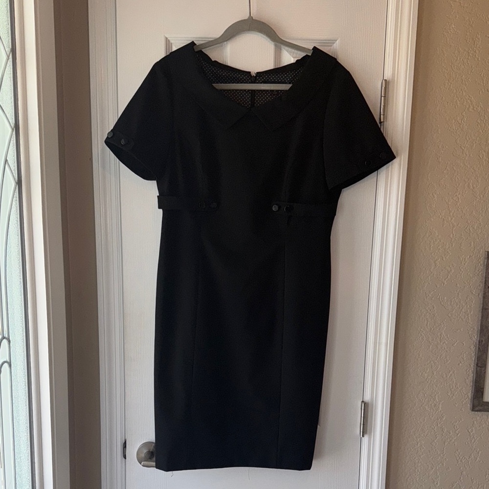 Tahari Arthur S Levine Dress with Collar Black Size 10